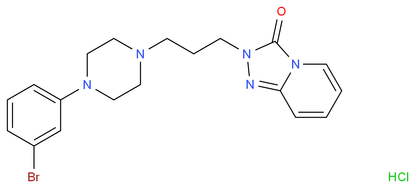 2-{3-[4-(3-bromophenyl)piperazin-1-yl]propyl}-2H,3H-[1,2,4]triazolo[4,3-a]pyridin-3-one hydrochloride_分子结构_CAS_1263278-80-3