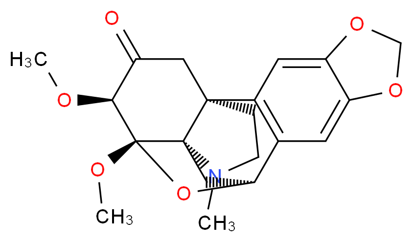 (1S,11S,13S,14S,15S)-14,15-dimethoxy-20-methyl-5,7,21-trioxa-20-azahexacyclo[11.4.3.1<sup>1</sup><sup>1</sup>,<sup>1</sup><sup>4</sup>.0<sup>1</sup>,<sup>1</sup><sup>3</sup>.0<sup>2</sup>,<sup>1</sup><sup>0</sup>.0<sup>4</sup>,<sup>8</sup>]henicosa-2(10),3,8-trien-16-one_分子结构_CAS_1025023-05-5