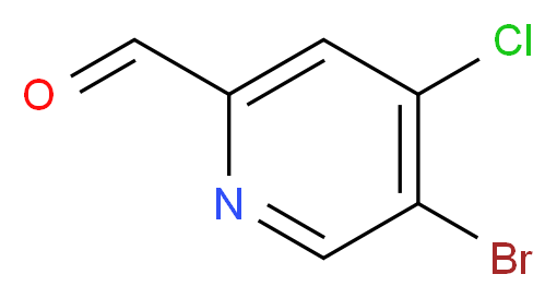 5-bromo-4-chloropyridine-2-carbaldehyde_分子结构_CAS_1060802-20-1