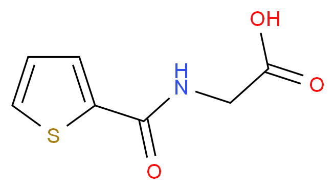 [(Thiophene-2-carbonyl)-amino]-acetic acid_分子结构_CAS_33955-17-8)