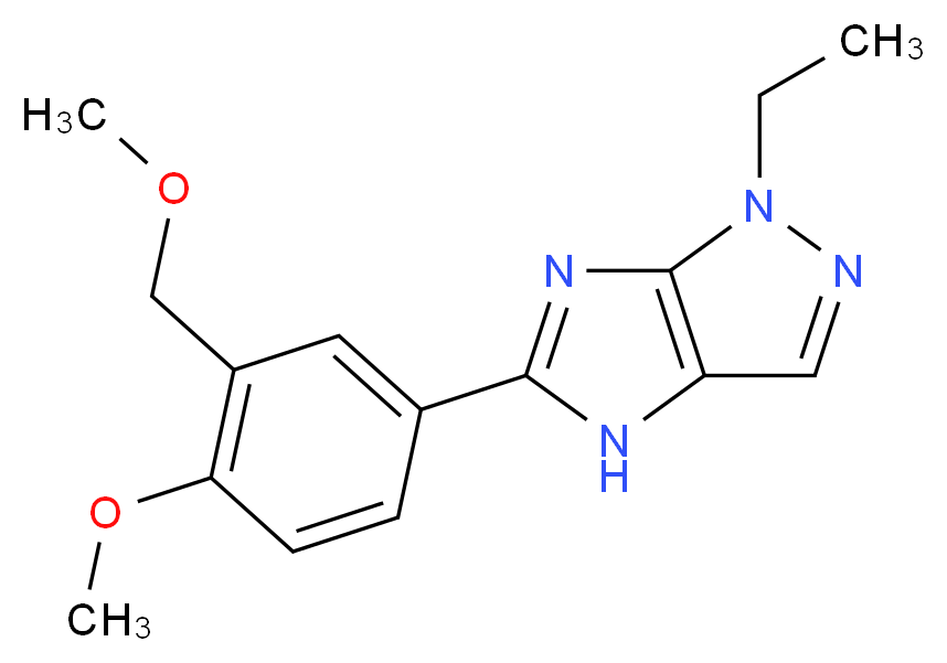 1-ethyl-5-[4-methoxy-3-(methoxymethyl)phenyl]-1,4-dihydroimidazo[4,5-c]pyrazole_分子结构_CAS_)