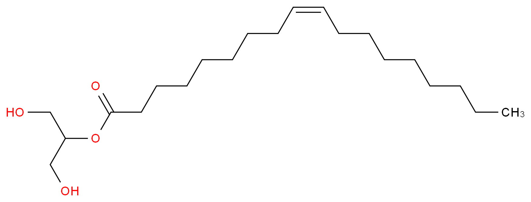 1,3-dihydroxypropan-2-yl (9Z)-octadec-9-enoate_分子结构_CAS_3443-84-3