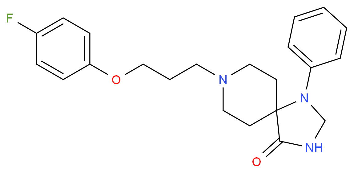 8-[3-(4-fluorophenoxy)propyl]-1-phenyl-1,3,8-triazaspiro[4.5]decan-4-one_分子结构_CAS_510-74-7
