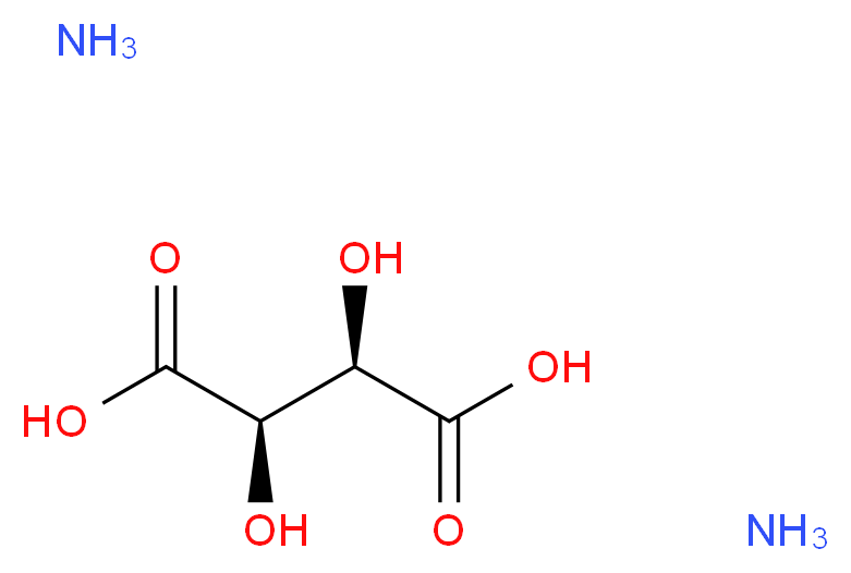 L-酒石酸铵_分子结构_CAS_3164-29-2)