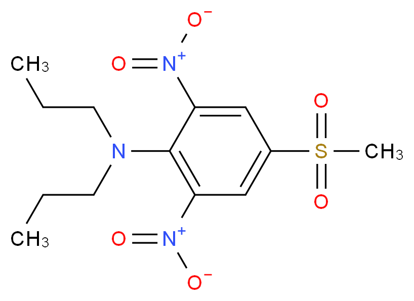 4-methanesulfonyl-2,6-dinitro-N,N-dipropylaniline_分子结构_CAS_4726-14-1