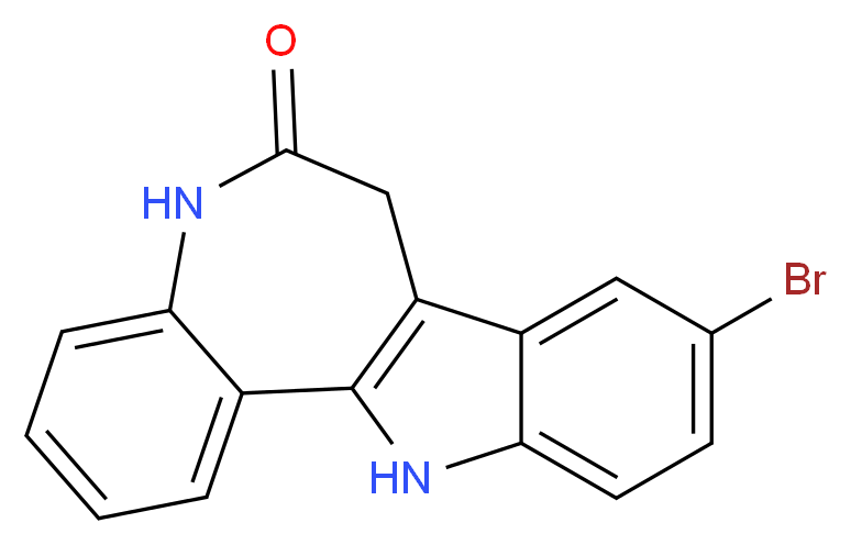 14-bromo-8,18-diazatetracyclo[9.7.0.0<sup>2</sup>,<sup>7</sup>.0<sup>1</sup><sup>2</sup>,<sup>1</sup><sup>7</sup>]octadeca-1(11),2,4,6,12,14,16-heptaen-9-one_分子结构_CAS_142273-20-9