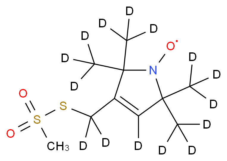 (1-Oxyl-2,2,5,5-tetramethyl-Δ3-pyrroline-3-methyl) Methanethiosulfonate-d15_分子结构_CAS_384342-57-8)