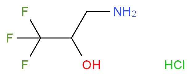 3-Amino-1,1,1-trifluoropropan-2-ol hydrochloride 97+%_分子结构_CAS_3832-24-4)