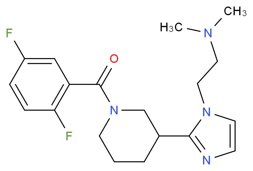 (2-{2-[1-(2,5-difluorobenzoyl)piperidin-3-yl]-1H-imidazol-1-yl}ethyl)dimethylamine_分子结构_CAS_)