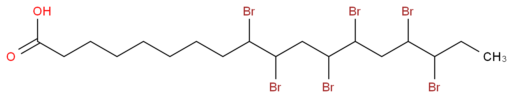 9,10,12,13,15,16-hexabromooctadecanoic acid_分子结构_CAS_4167-08-2