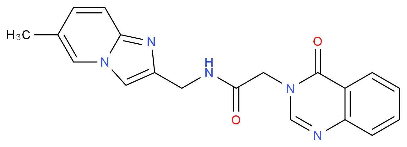 N-[(6-methylimidazo[1,2-a]pyridin-2-yl)methyl]-2-(4-oxo-3(4H)-quinazolinyl)acetamide_分子结构_CAS_)