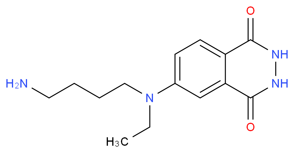 6-[(4-aminobutyl)(ethyl)amino]-1,2,3,4-tetrahydrophthalazine-1,4-dione_分子结构_CAS_66612-29-1