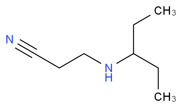 3-(pentan-3-ylamino)propanenitrile_分子结构_CAS_)