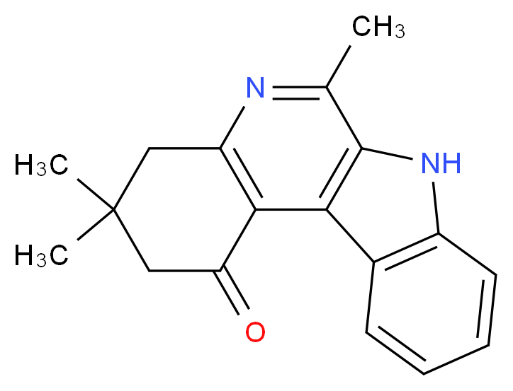 3,3,6-trimethyl-1H,2H,3H,4H,7H-indolo[2,3-c]quinolin-1-one_分子结构_CAS_5320-37-6