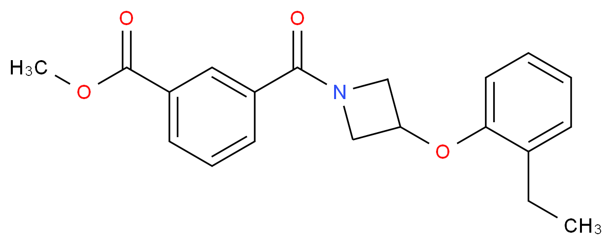 methyl 3-{[3-(2-ethylphenoxy)-1-azetidinyl]carbonyl}benzoate_分子结构_CAS_)