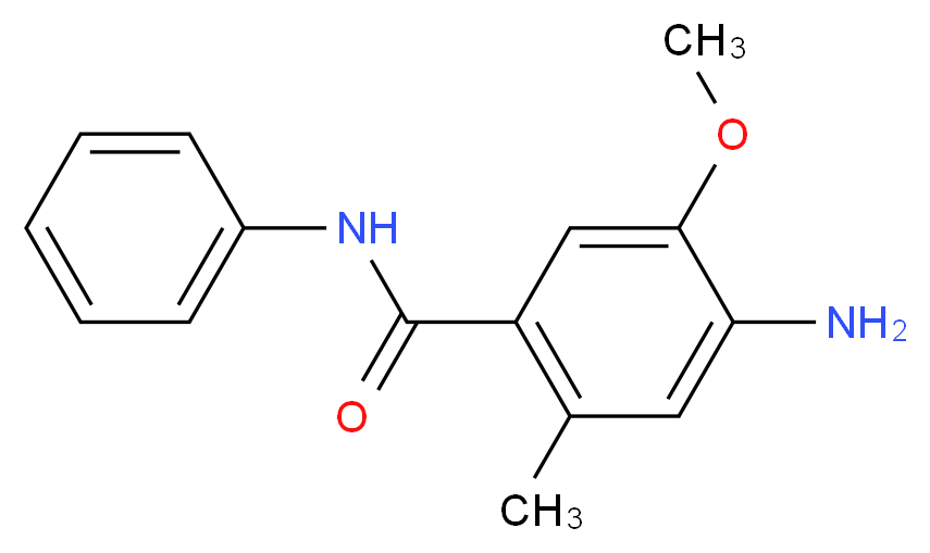 4-amino-5-methoxy-2-methyl-N-phenylbenzamide_分子结构_CAS_99-21-8