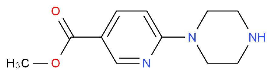 methyl 6-(piperazin-1-yl)pyridine-3-carboxylate_分子结构_CAS_132144-03-7