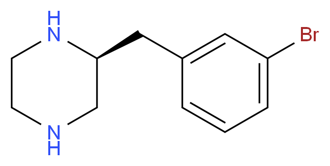 (2S)-2-[(3-bromophenyl)methyl]piperazine_分子结构_CAS_1240582-80-2