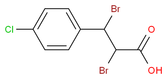 2,3-dibromo-3-(4-chlorophenyl)propanoic acid_分子结构_CAS_24653-99-4