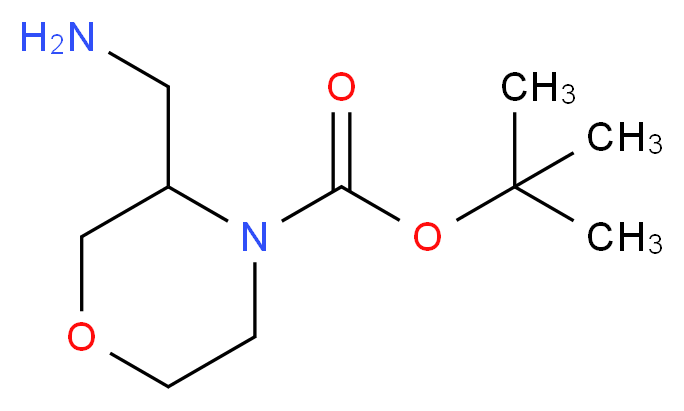 3-AMINOMETHYL-MORPHOLINE-4-CARBOXYLIC ACID TERT-BUTYL ESTER_分子结构_CAS_475106-18-4)