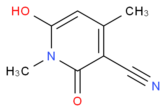 6-hydroxy-1,4-dimethyl-2-oxo-1,2-dihydropyridine-3-carbonitrile_分子结构_CAS_27074-03-9)