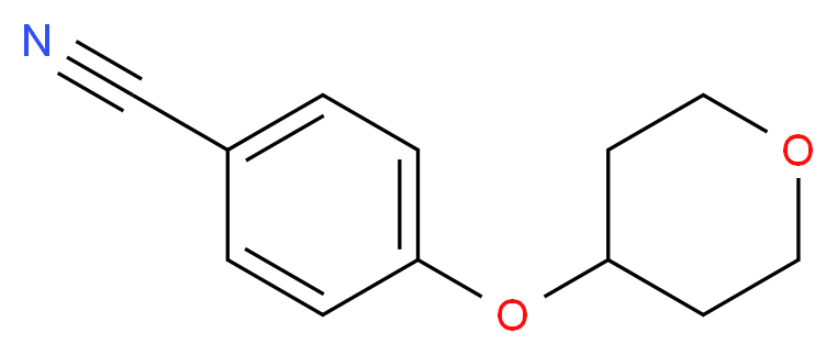 4-(tetrahydropyran-4-yloxy)benzonitrile_分子结构_CAS_884507-34-0)