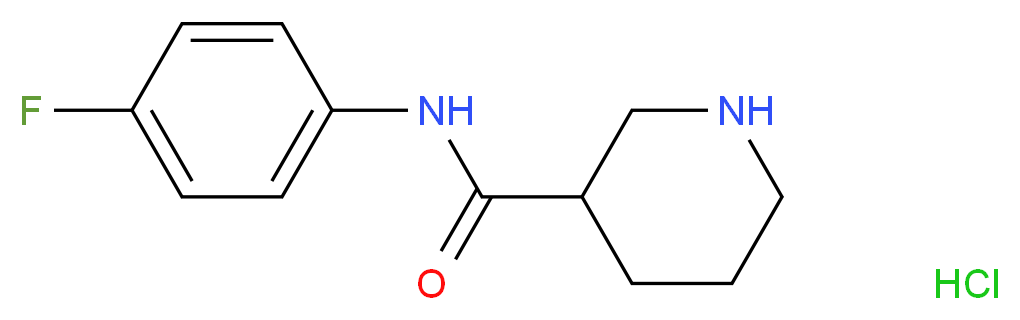 N-(4-Fluorophenyl)-3-piperidinecarboxamide hydrochloride_分子结构_CAS_)