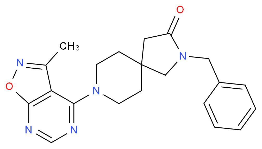2-benzyl-8-(3-methylisoxazolo[5,4-d]pyrimidin-4-yl)-2,8-diazaspiro[4.5]decan-3-one_分子结构_CAS_)