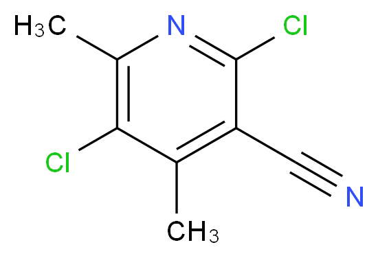 2,5-dichloro-4,6-dimethylpyridine-3-carbonitrile_分子结构_CAS_91591-63-8