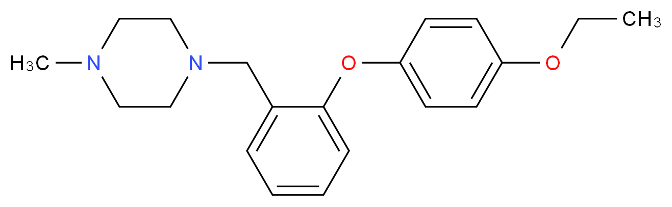 1-[2-(4-ethoxyphenoxy)benzyl]-4-methylpiperazine_分子结构_CAS_)