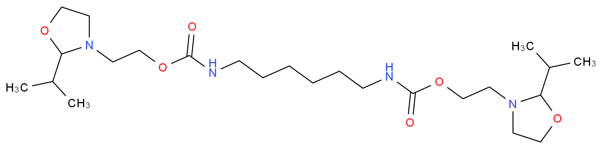 二[2-[2-(1-甲基乙基)-3-[噁唑烷基]乙基] 1,6-己二基二氨基甲酸酯_分子结构_CAS_59719-67-4)