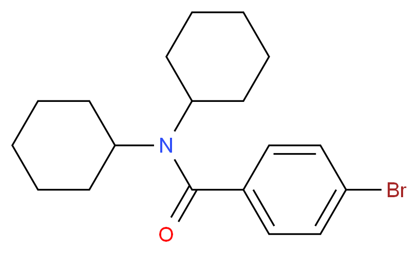 4-Bromo-N,N-dicyclohexylbenzamide_分子结构_CAS_327058-58-2)