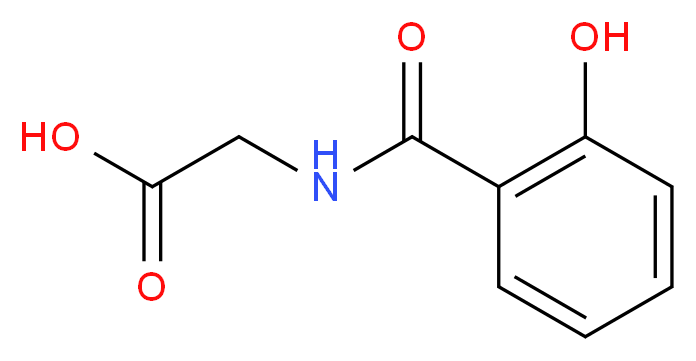[(2-Hydroxybenzoyl)amino]acetic acid_分子结构_CAS_487-54-7)