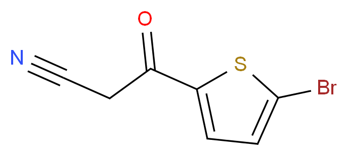 3-(5-bromothiophen-2-yl)-3-oxopropanenitrile_分子结构_CAS_)