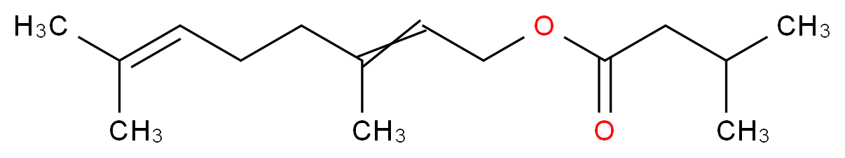 3,7-dimethylocta-2,6-dien-1-yl 3-methylbutanoate_分子结构_CAS_109-20-6