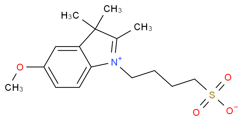 5-Methoxy-2,3,3-trimethyl-1-(4-sulfobutyl)indolium, inner salt_分子结构_CAS_54136-27-5)