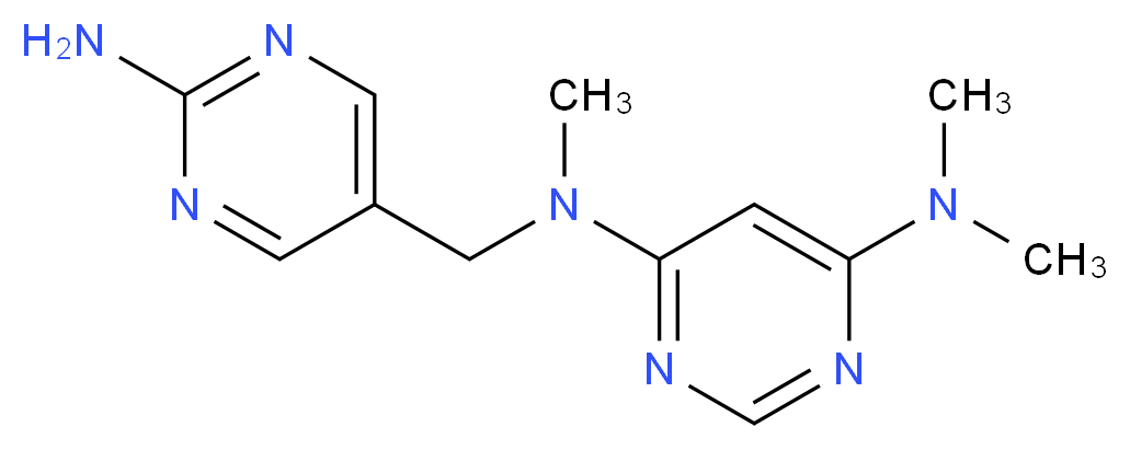 N-[(2-aminopyrimidin-5-yl)methyl]-N,N',N'-trimethylpyrimidine-4,6-diamine_分子结构_CAS_)
