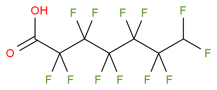 2,2,3,3,4,4,5,5,6,6,7,7-dodecafluoroheptanoic acid_分子结构_CAS_1546-95-8