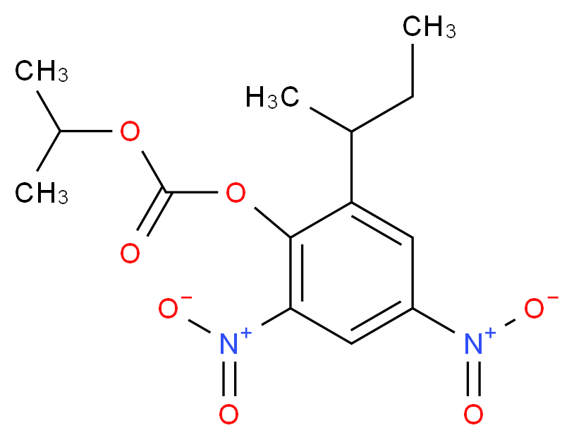 2-(butan-2-yl)-4,6-dinitrophenyl propan-2-yl carbonate_分子结构_CAS_973-21-7