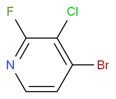 4-bromo-3-chloro-2-fluoropyridine_分子结构_CAS_1017793-21-3