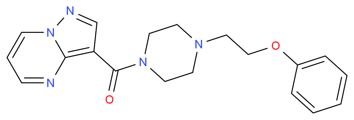 3-{[4-(2-phenoxyethyl)-1-piperazinyl]carbonyl}pyrazolo[1,5-a]pyrimidine_分子结构_CAS_)
