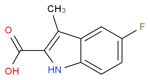 5-fluoro-3-methyl-1H-indole-2-carboxylic acid_分子结构_CAS_16381-46-7