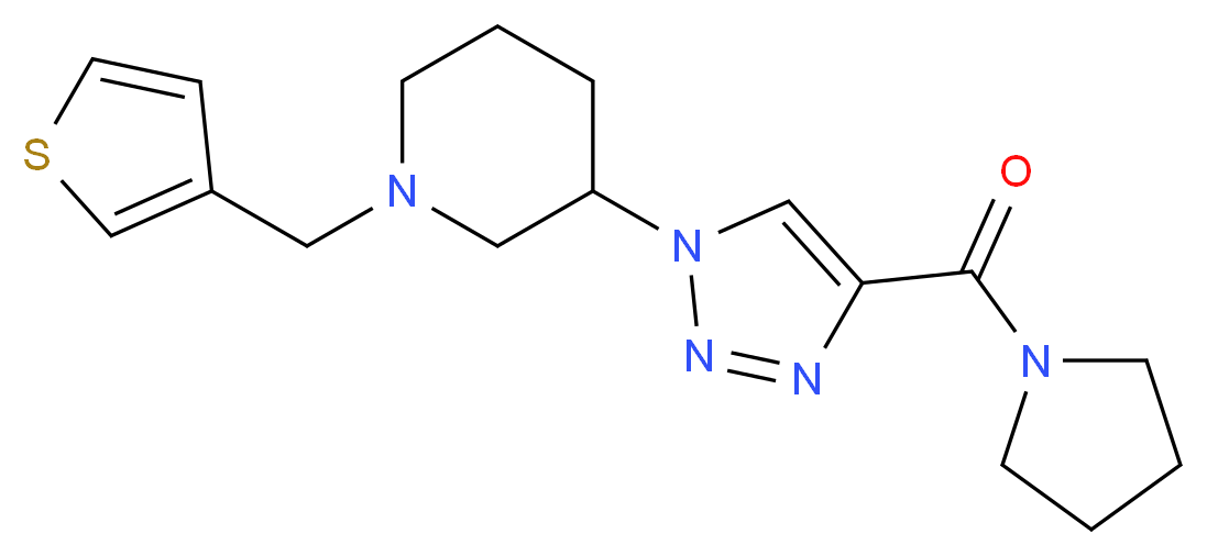 3-[4-(1-pyrrolidinylcarbonyl)-1H-1,2,3-triazol-1-yl]-1-(3-thienylmethyl)piperidine_分子结构_CAS_)
