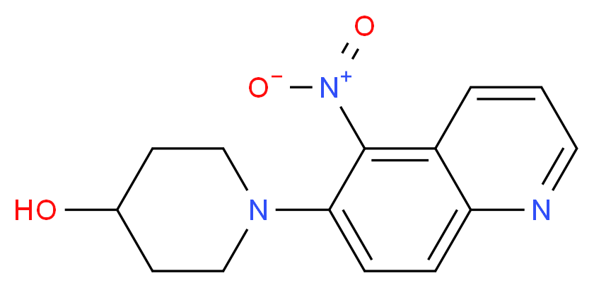 1-(5-nitroquinolin-6-yl)piperidin-4-ol_分子结构_CAS_1133115-89-5