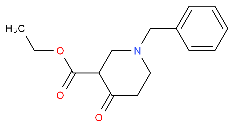 ethyl 1-benzyl-4-oxopiperidine-3-carboxylate_分子结构_CAS_41276-30-6)