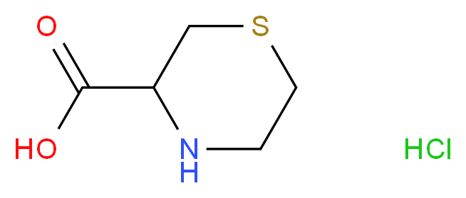 Thiomorpholine-3-carboxylic acid hydrochloride_分子结构_CAS_96612-95-2)