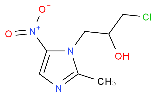 1-chloro-3-(2-methyl-5-nitro-1H-imidazol-1-yl)propan-2-ol_分子结构_CAS_16773-42-5