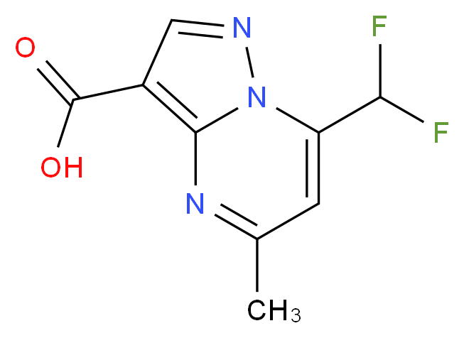 7-(difluoromethyl)-5-methylpyrazolo[1,5-a]pyrimidine-3-carboxylic acid_分子结构_CAS_)