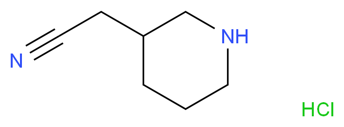 2-(piperidin-3-yl)acetonitrile hydrochloride_分子结构_CAS_5562-23-2