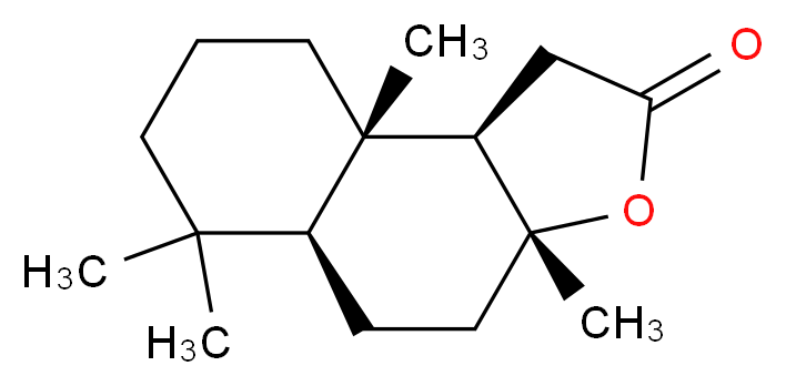 (3aR,5aS,9aS,9bR)-3a,6,6,9a-tetramethyldecahydronaphtho[2,1-b]furan-2(3aH)-one_分子结构_CAS_)